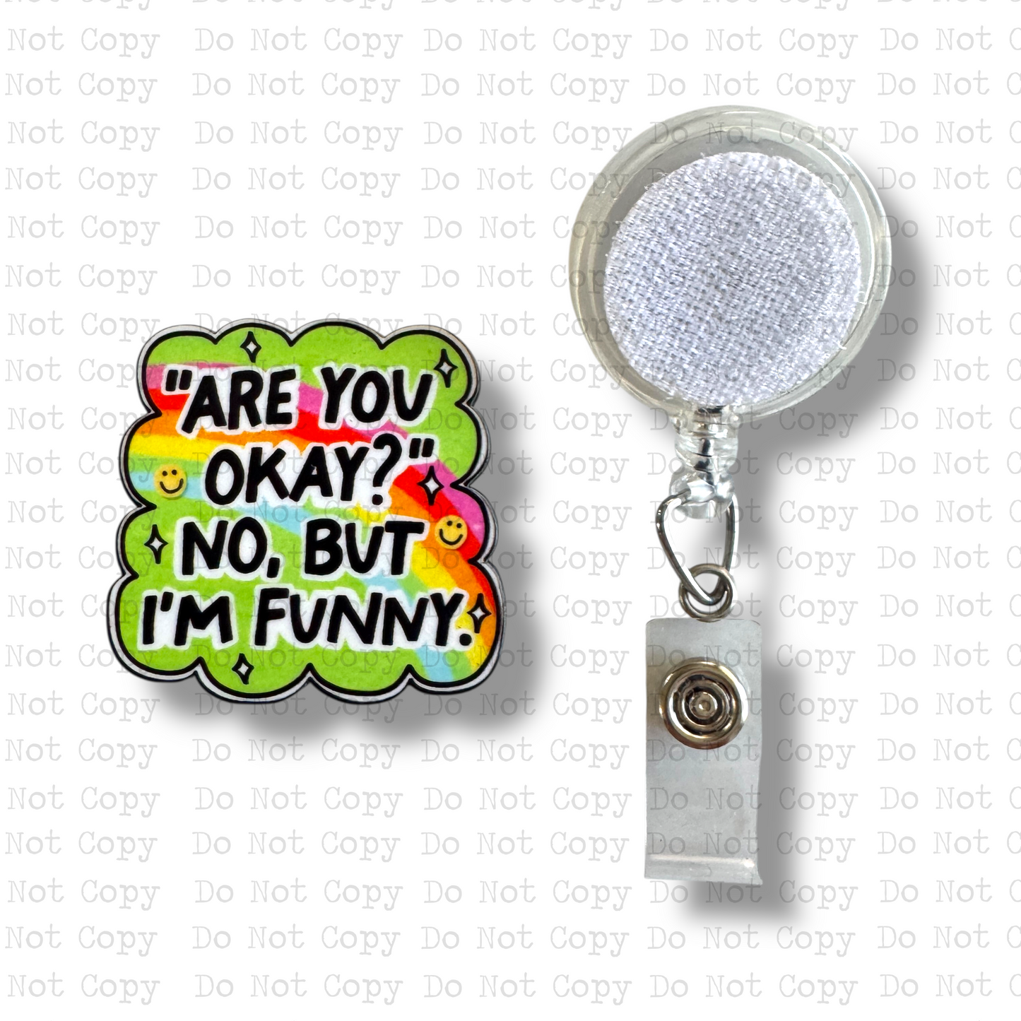 I'm Funny Badge Button Sublimation Blank | Set of 2