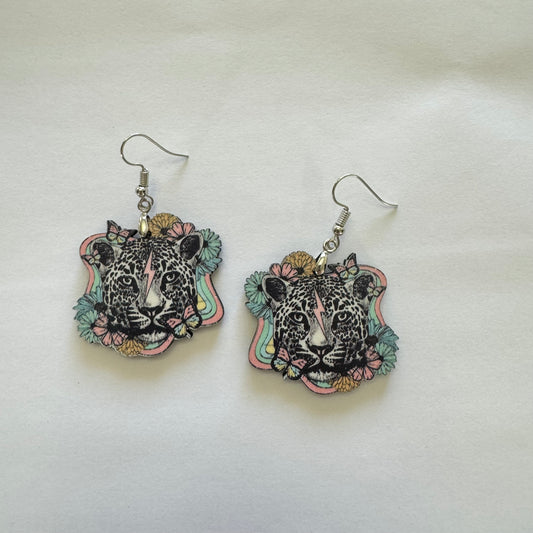 Retro Cougar Finished Earring