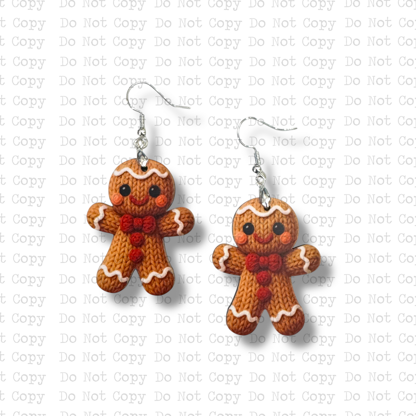 Gingerbread Yarn Earring Sublimation Blank Kit