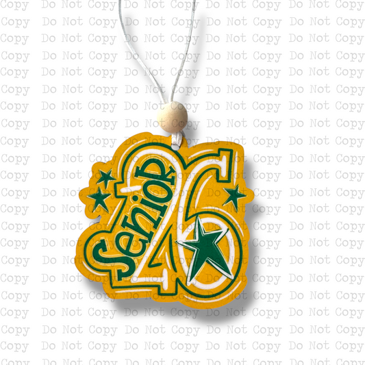 Senior 2026 Car Charm Sublimation Blank | SWD
