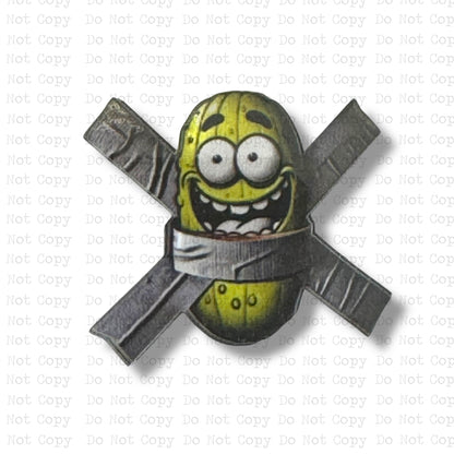 Duct Taped Pickle Lapel Pin Sublimation Blank | Exclusive