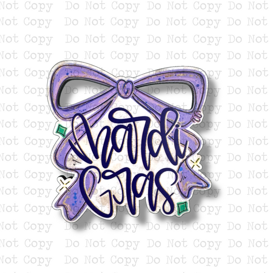 Mardi Gras Bow Magnet Sublimation Blank Kit