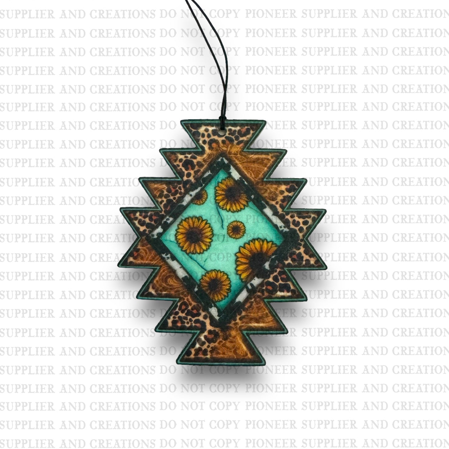 Aztec Sunflower Air Freshener & Transfer Sublimation Blank Kit