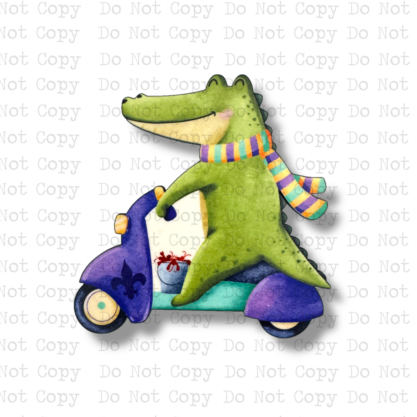Mardi Alligator Moped Magnet Sublimation Blank Kit