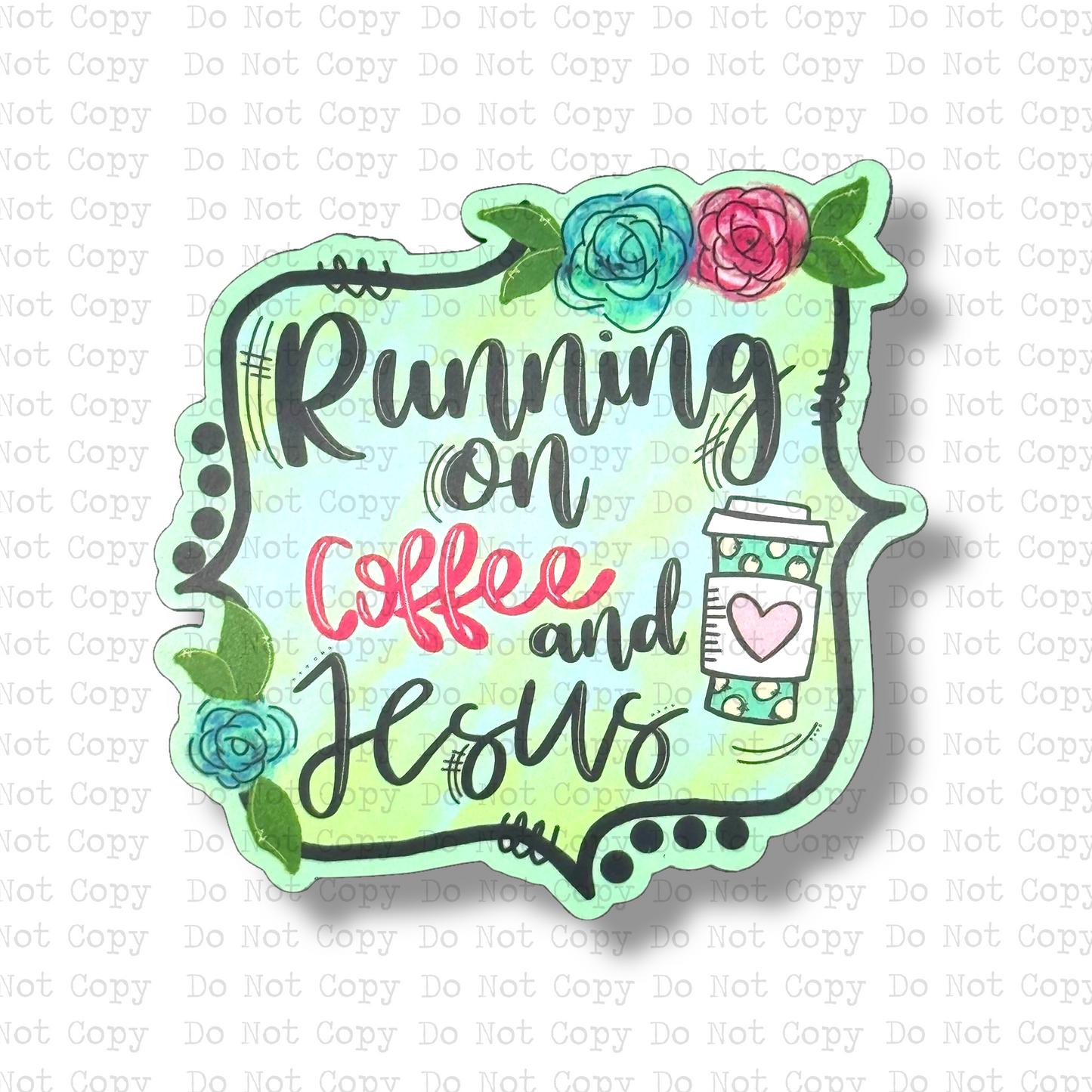 Running On Coffee And Jesus Magnet Sublimation Blank Kit | G&M