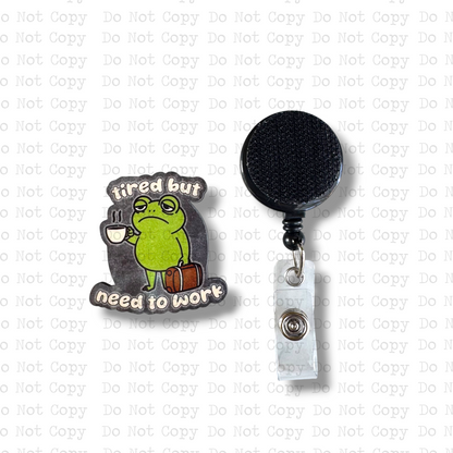 Need To Work Badge Button Sublimation Blank | Set of 2