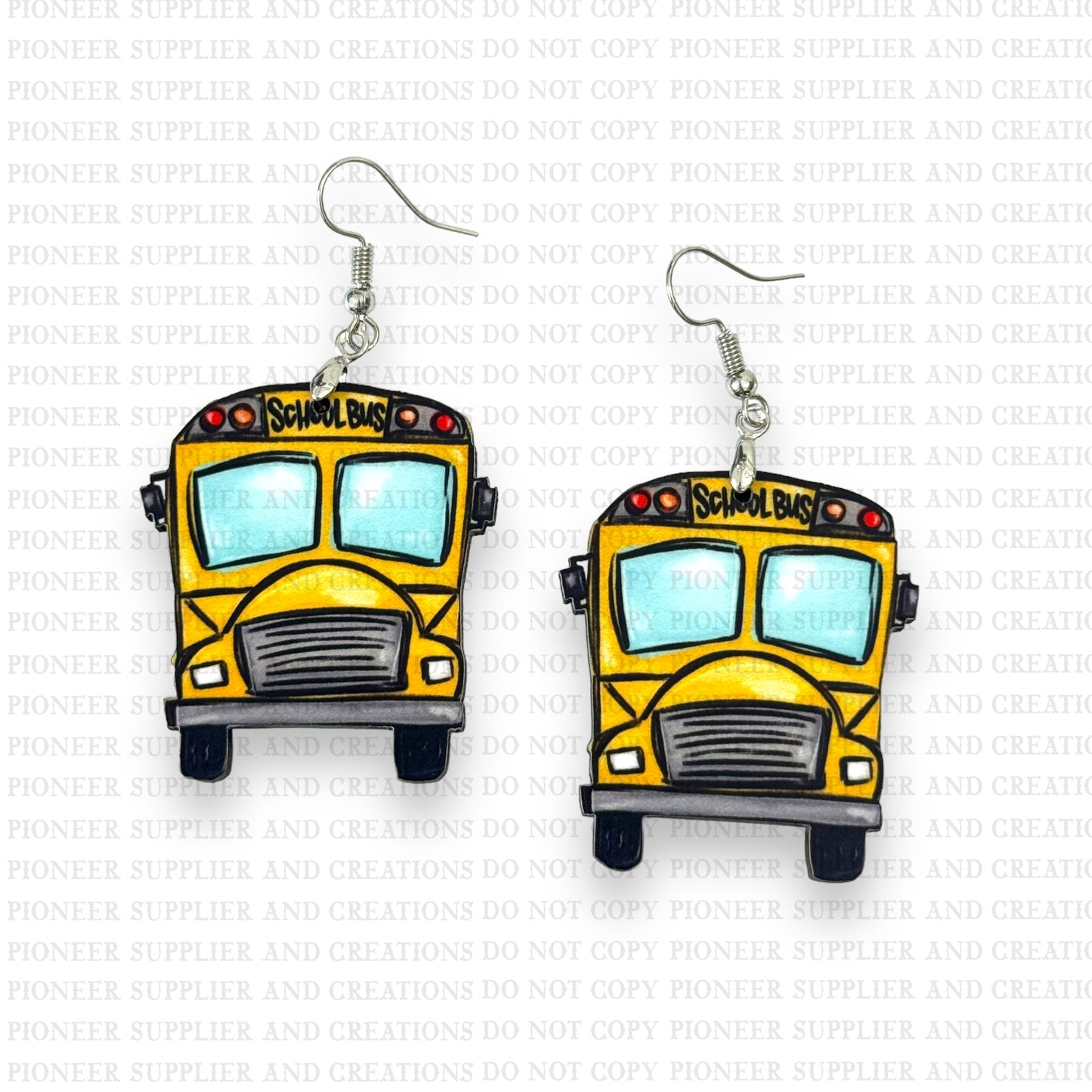 School Bus Earring Sublimation Blanks | Exclusive Alicia Ray Art