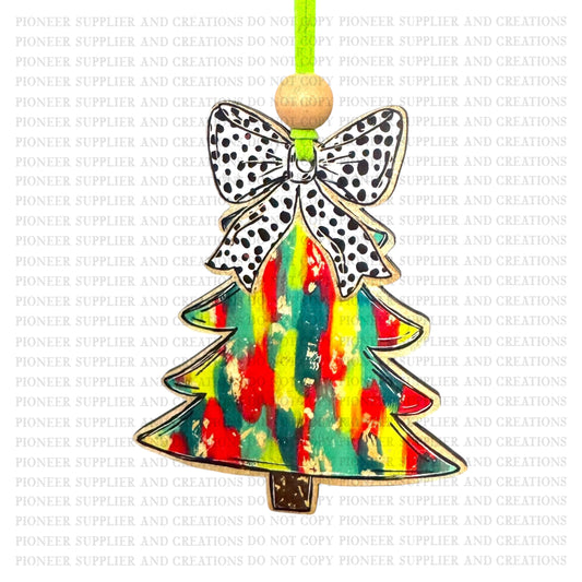 Traditional Preppy Tree Ornament Sublimation Blank with TRANSFER OPTION | Exclusive Alicia Ray Art