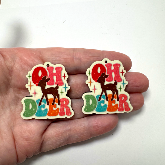 Oh Deer Earring Sublimation Blanks | HD&M