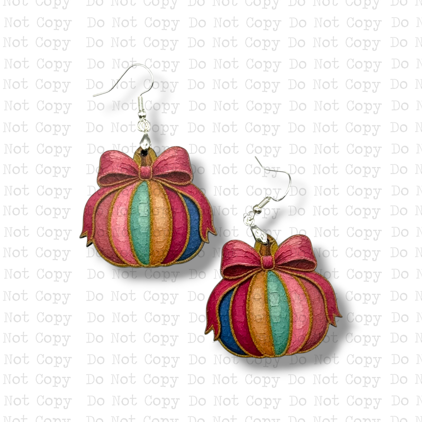 Impasto Painted Pumpkin Earring Sublimation Blank Kit