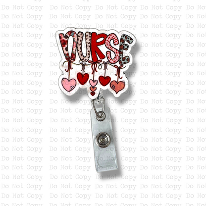 Nurse Hearts Badge Button Sublimation Blank | Set of 2