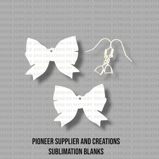 Sports Bow Earring Sublimation Blanks | MM