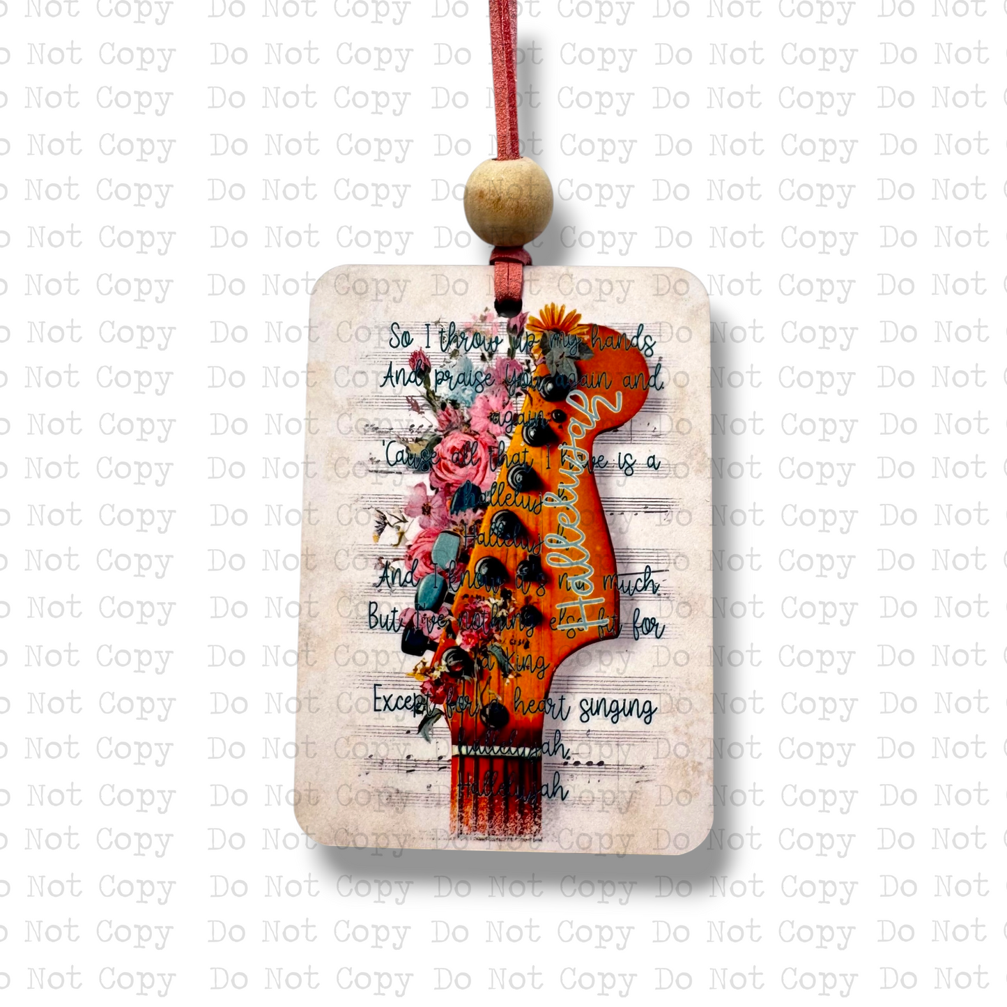 Hallelujah Car Charm Sublimation Blank | S&R