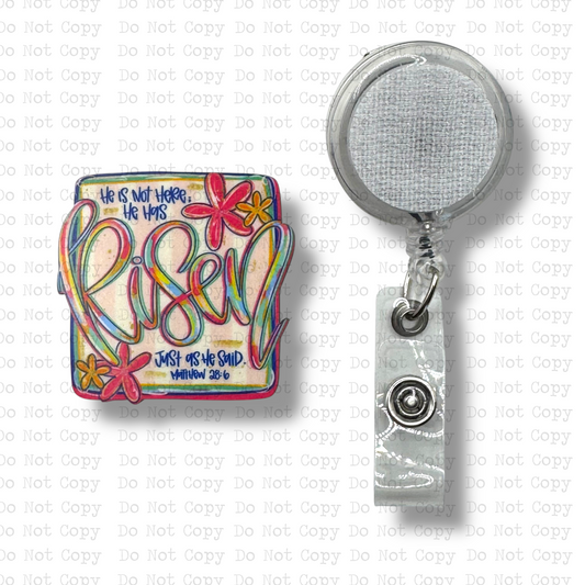 He Is Risen Badge Button Sublimation Blank | Set of 2