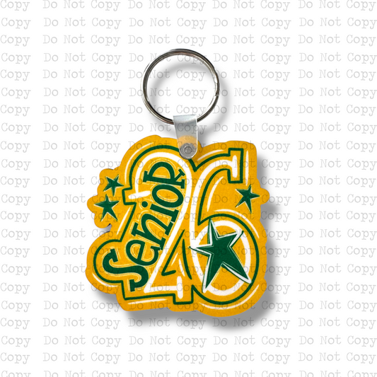 Senior 2026 Keychain Sublimation Blank Kit