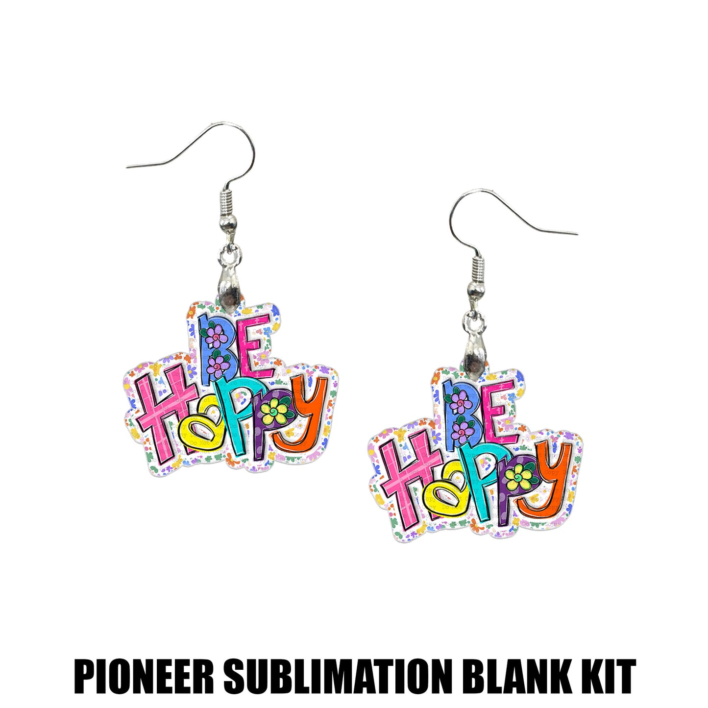 Be Happy Earring Sublimation Blank Kit | TGDD
