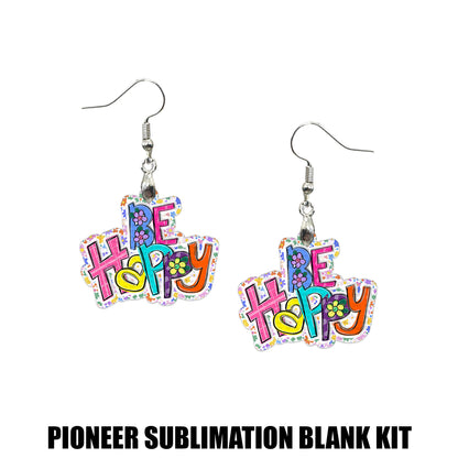 Be Happy Earring Sublimation Blank Kit | TGDD