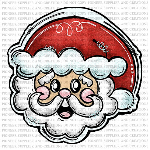 Bubble Santa Badge Reel Sublimation Blanks | Exclusive Graphx & More