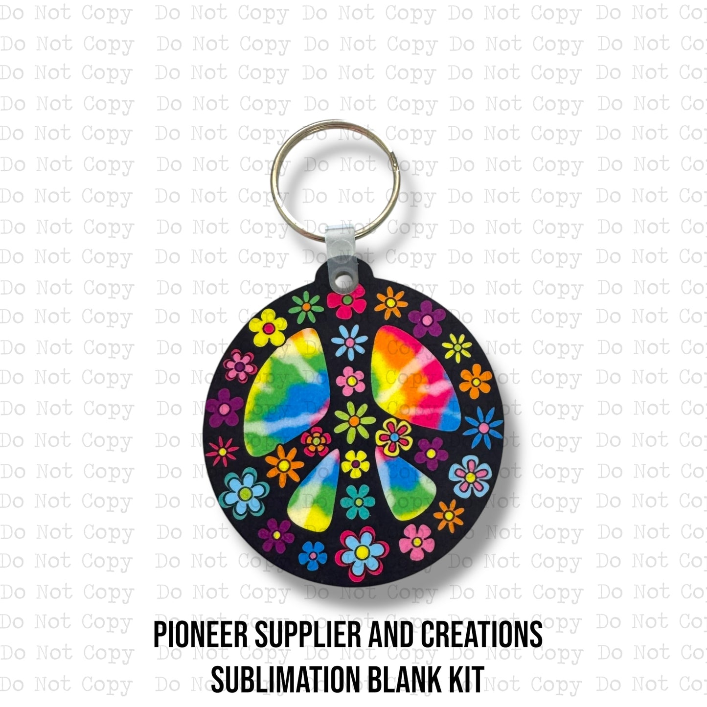 Flower Power Keychain Sublimation Blank Kit