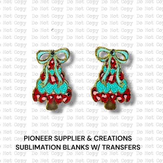 Glitzy Leopard Tree Earring Sublimation Blanks | CRC