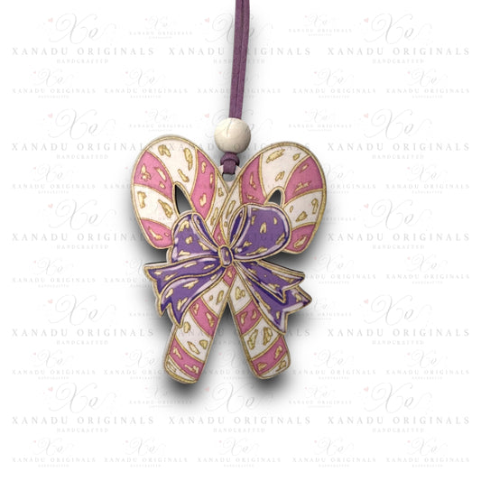 Double Candy Cane Ornament Sublimation Blank with TRANSFER option | Acrylic Exclusive