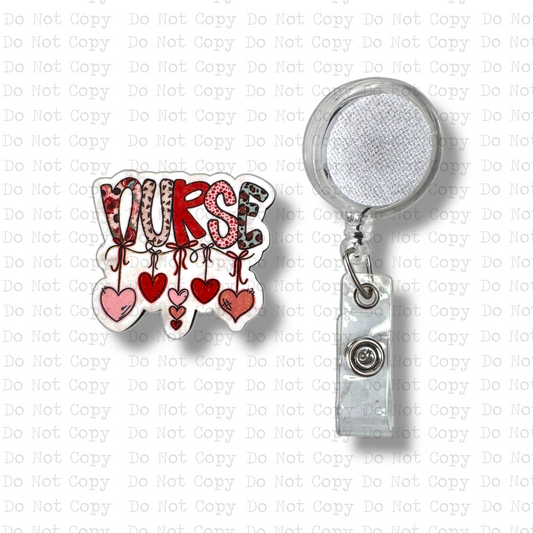 Nurse Hearts Badge Button Sublimation Blank | Set of 2