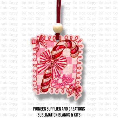 Candy Cane Christmas Ornament Sublimation Blank