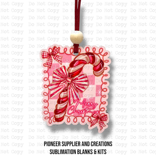 Candy Cane Christmas Ornament Sublimation Blank