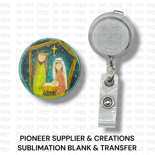 Round Nativity Badge Button Sublimation Blank | Set of 2 AED