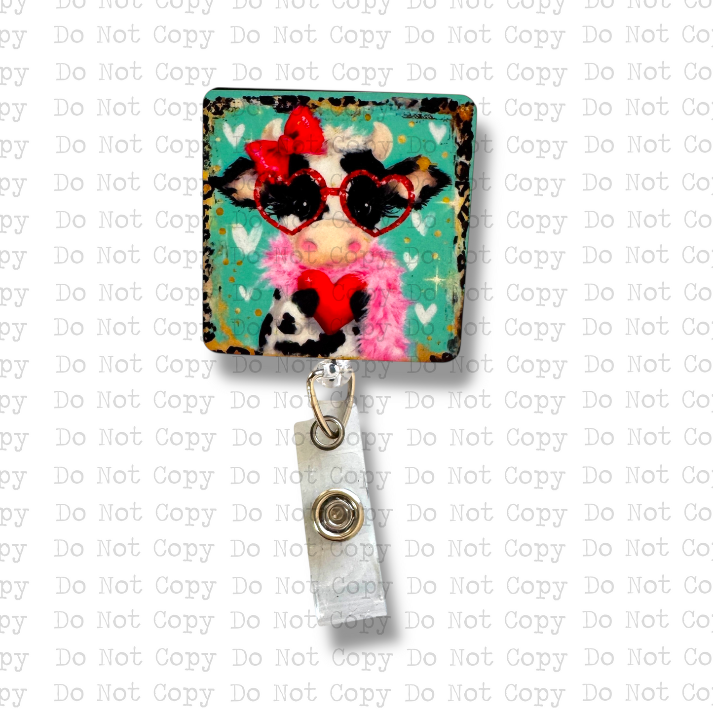 Cow Valentine Badge Button Sublimation Blank | Set of 2