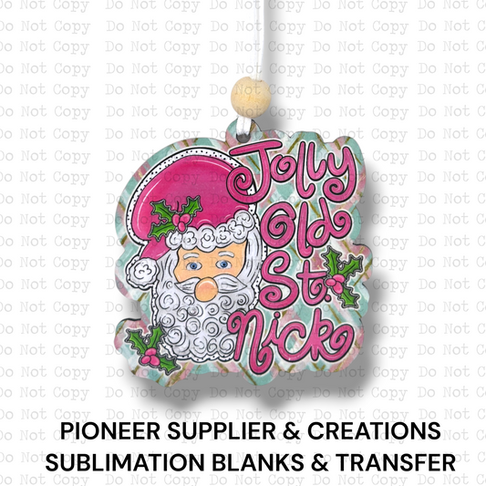 Jolly Ole St Nick Ornament Sublimation Blank | PHDC