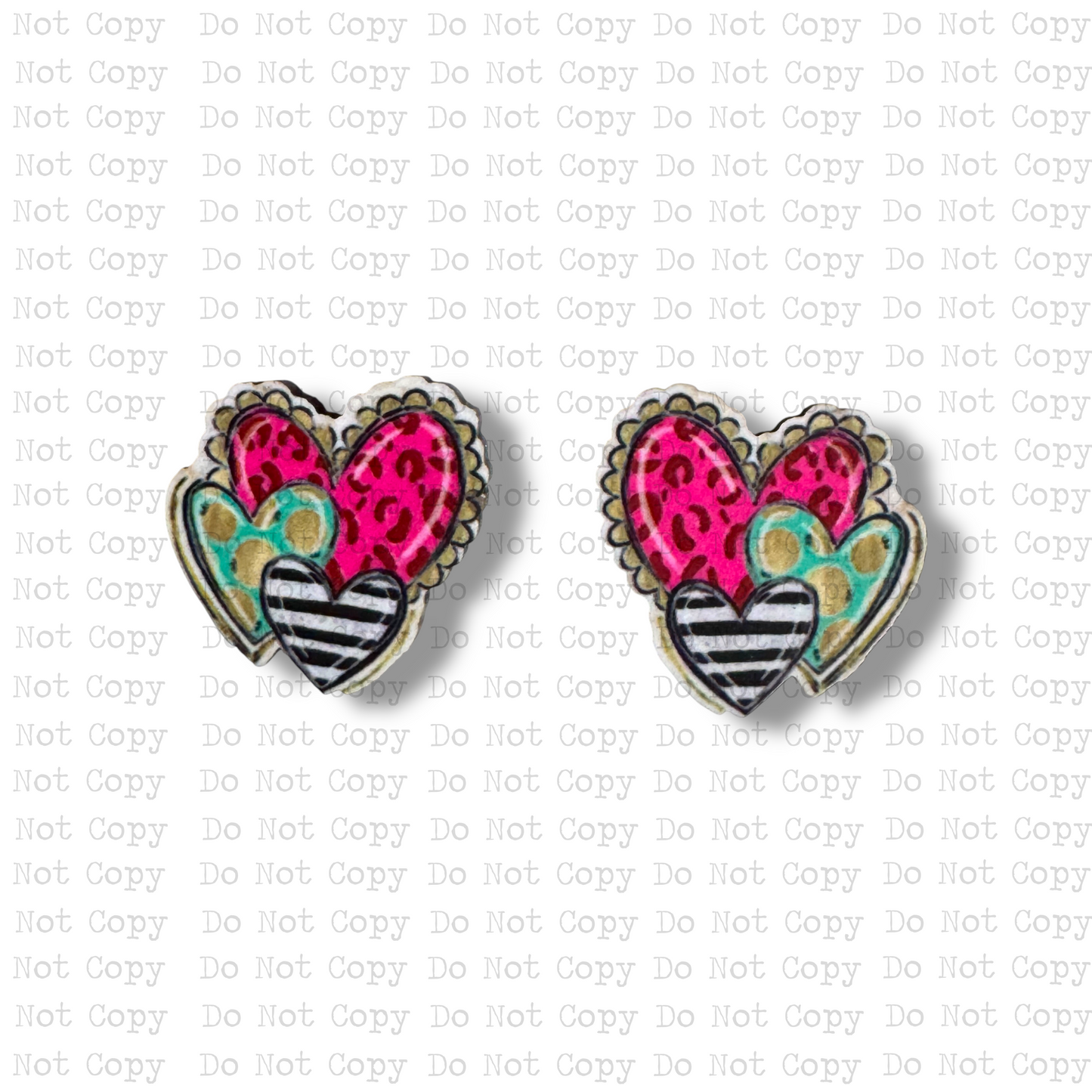 STUD Bright Heart Trio Sublimation Blanks Kit | 4 PAIR