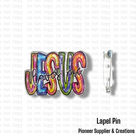 Jesus Loves Me Lapel Pin Sublimation Blank | Exclusive