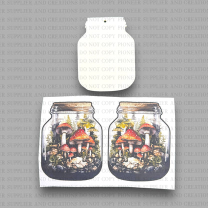 Mushroom Jar Air Freshener & Transfer Sublimation Blank Kit