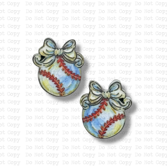STUD Baseball Coquette Bow Sublimation Blanks Kit | 4 PAIR