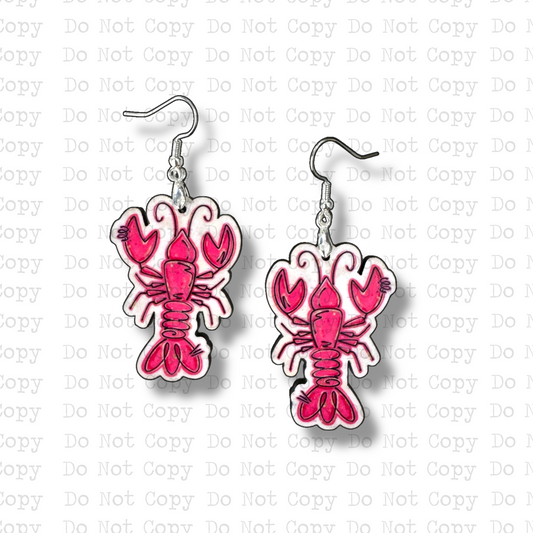 Preppy Crawfish Earring Sublimation Blank Kit