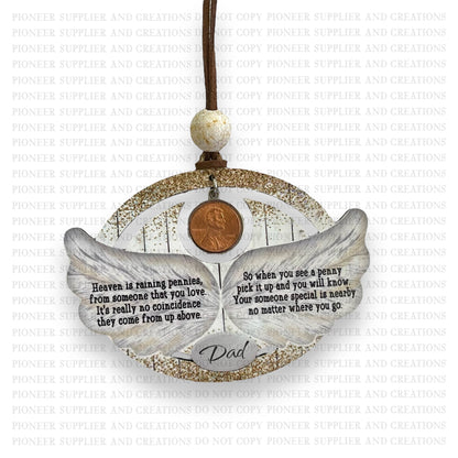 Winged Penny Angel Ornament Sublimation Blank | Tina Braddock
