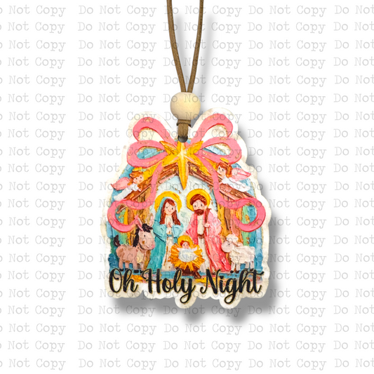 Hand Painted Nativity Ornament Sublimation Blank