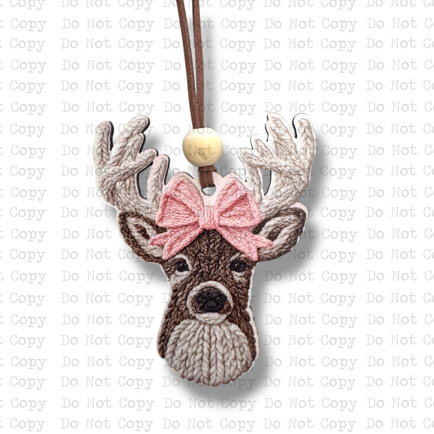 Girly Deer Ornament Sublimation Blank