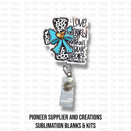 Love The Lord Badge Button Sublimation Blank | Set of 2
