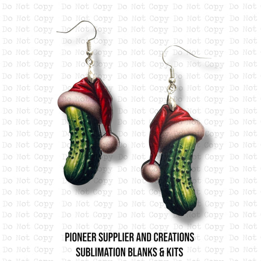 Christmas Pickle Earring Sublimation Blank Kit