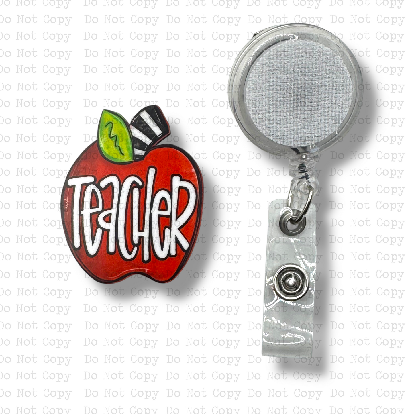 Teacher Apple Badge Button Sublimation Blank | Set of 2