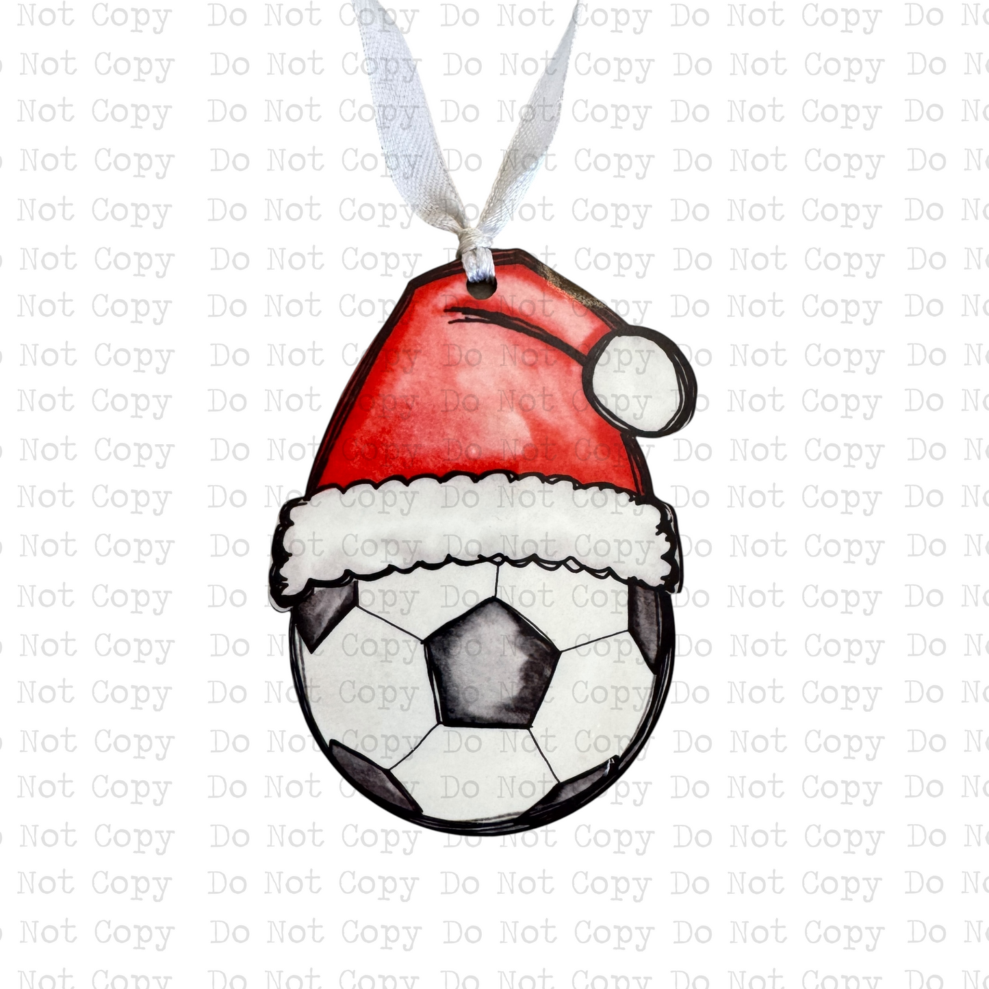 Santa Hat Sports Ornament Sublimation Blanks | Exclusive Monogram Moments