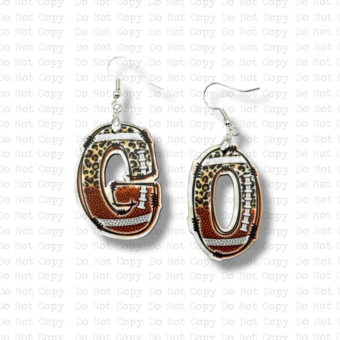 GO Football Earring Sublimation Blank Kit