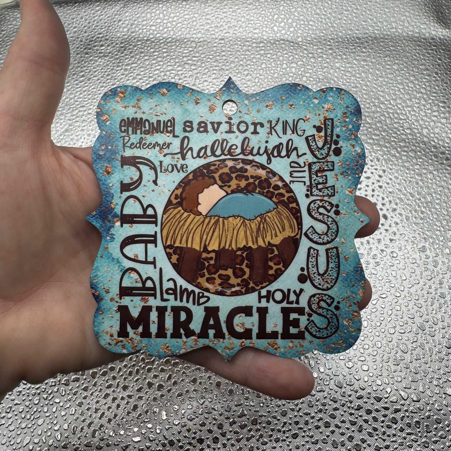 Baby Jesus Miracle Pressed Blank
