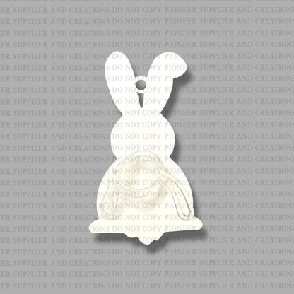 Bunny Easter Bag Tag Sublimation Blanks | Exclusive Monogram Moments