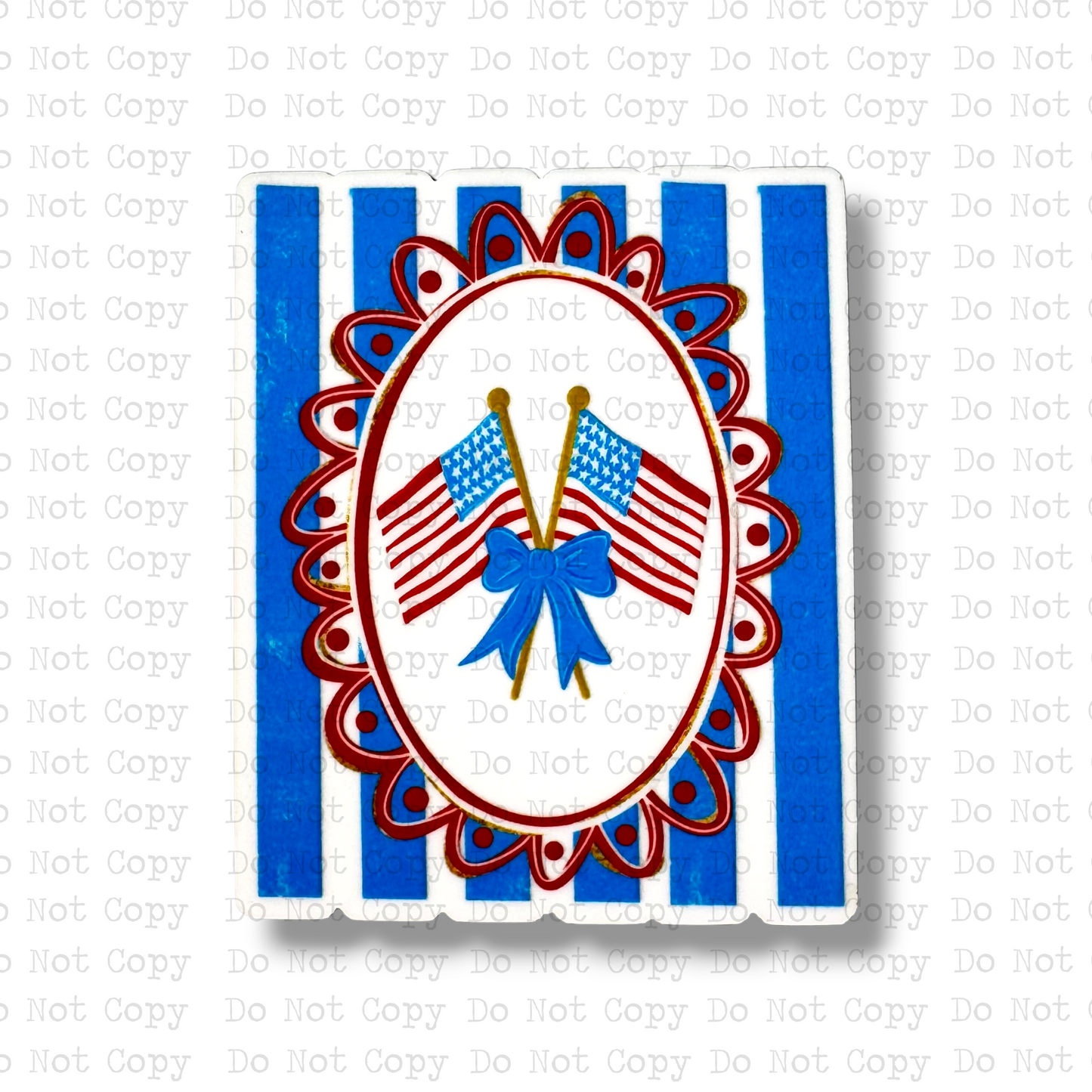 Flags Bow Stripe Magnet Sublimation Blank Kit | TCC