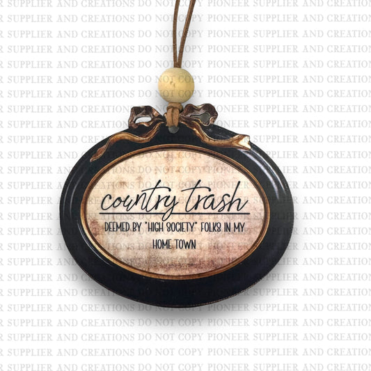 Country Trash Ornament Sublimation Blank | Exclusive