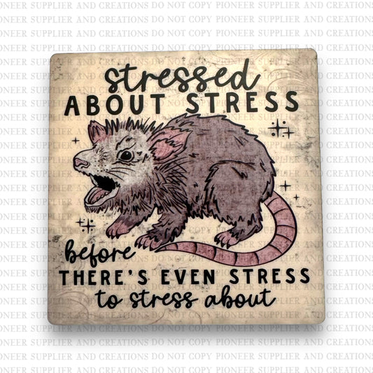 Stressed About Stress Fridge Magnet Blank Kit