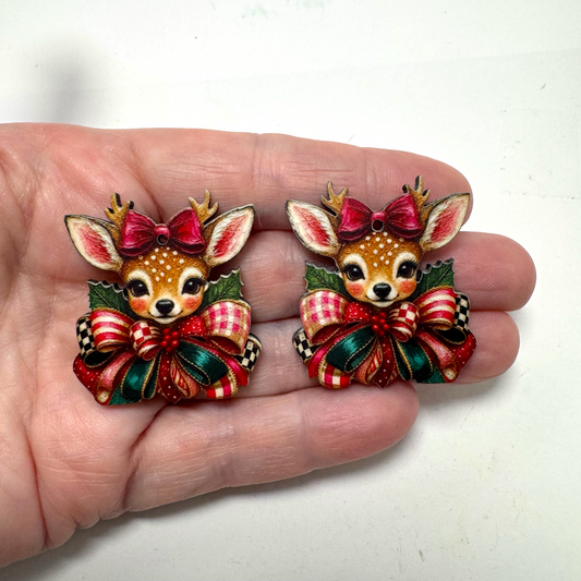 Christmas Deer Earring Sublimation Blanks
